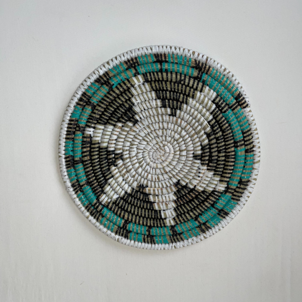 Set de table décoration bleu et gris africain 25 cm