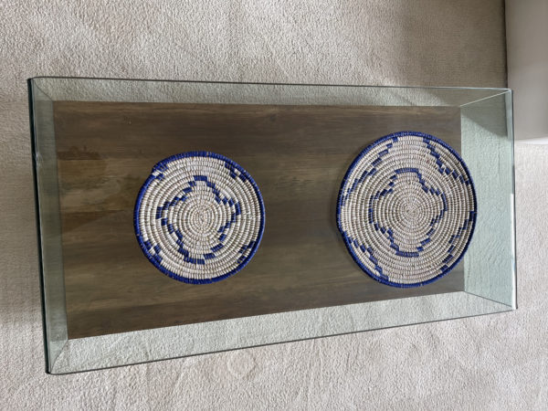 Set de table décoration bleu africain 37 cm